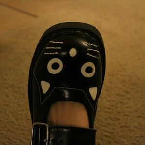 T.U.K. Black Anarchic Cat Mary Jane Shoes